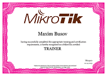 MikroTik sertified trainer